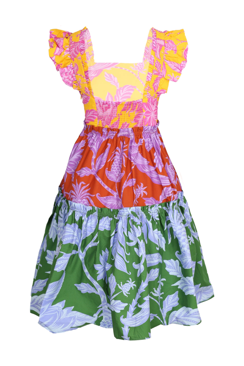 Load image into Gallery viewer, Tropical Swing Mix Mini Dress
