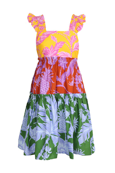 Tropical Swing Mix Mini Dress