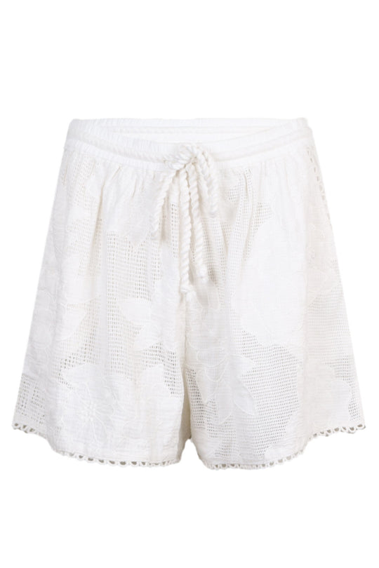 White Flower Shorts