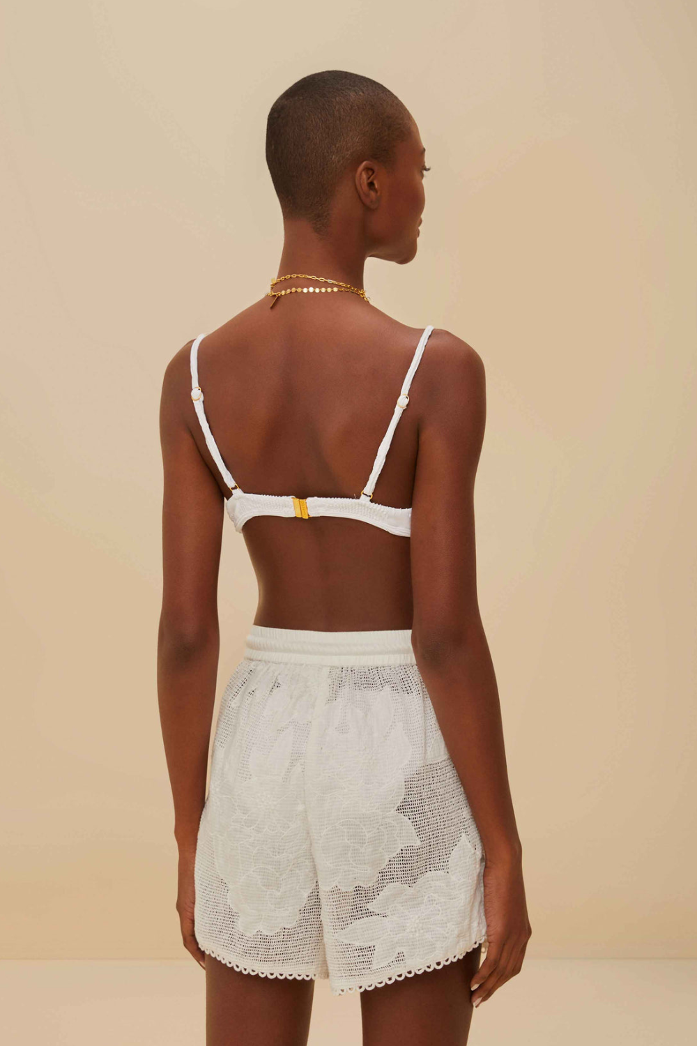 Load image into Gallery viewer, White Flower Shorts
