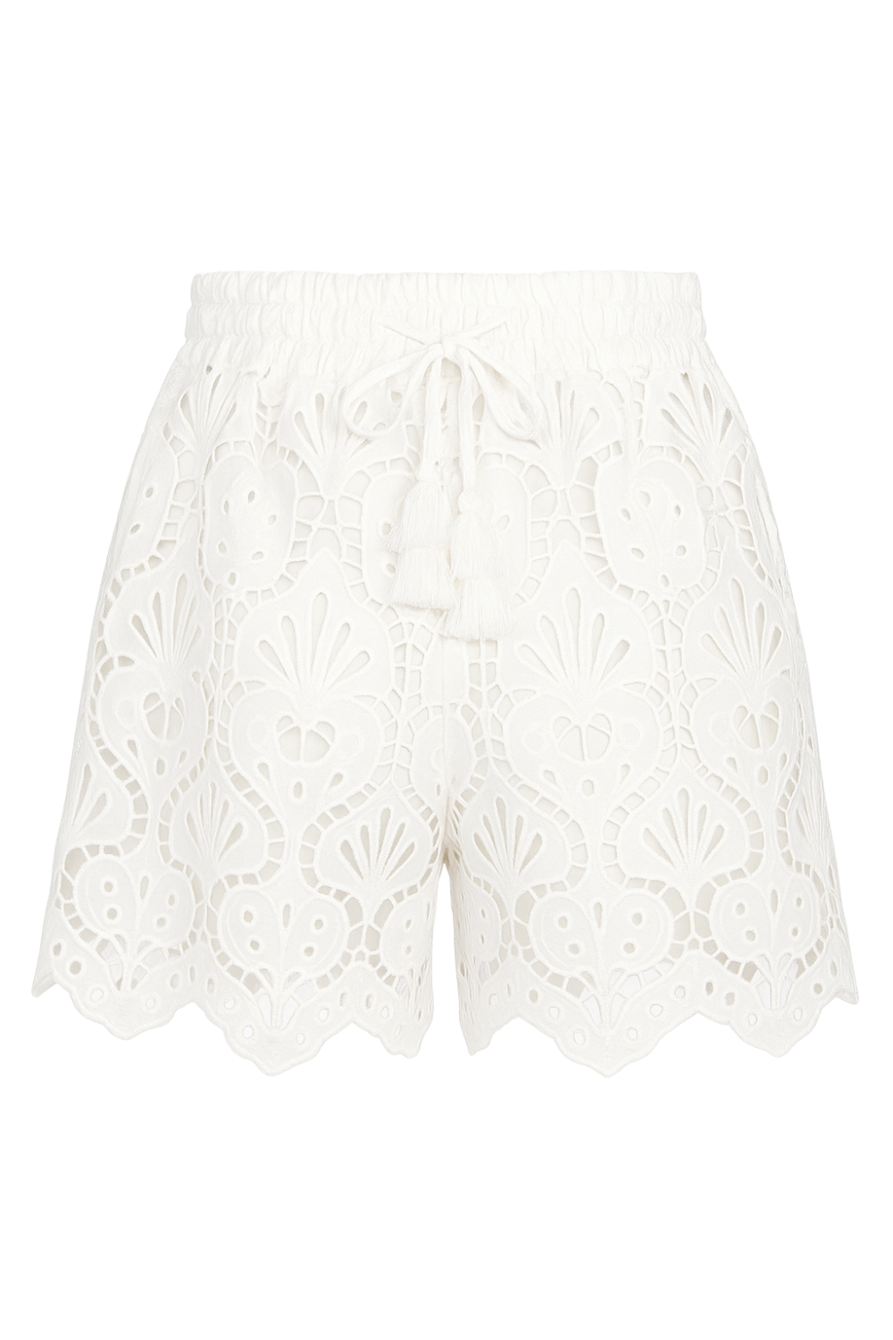 Load image into Gallery viewer, White Seashell Eyelet Short
