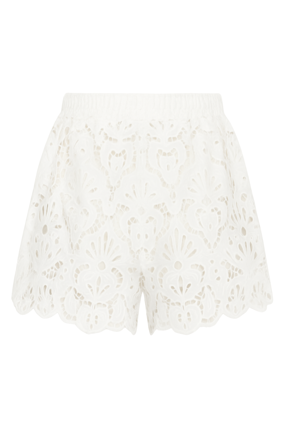 Load image into Gallery viewer, White Seashell Eyelet Short
