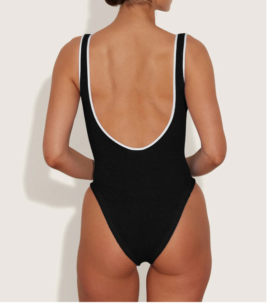 Faye Contrast Swim Black/White