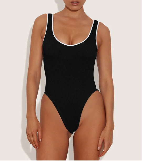 Faye Contrast Swim Black/White