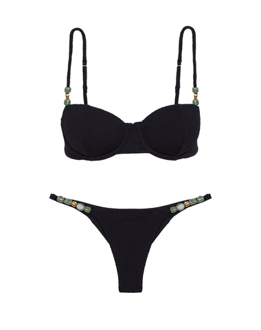 Firenze Kiana Full Bottom Black - Bikini Bottom