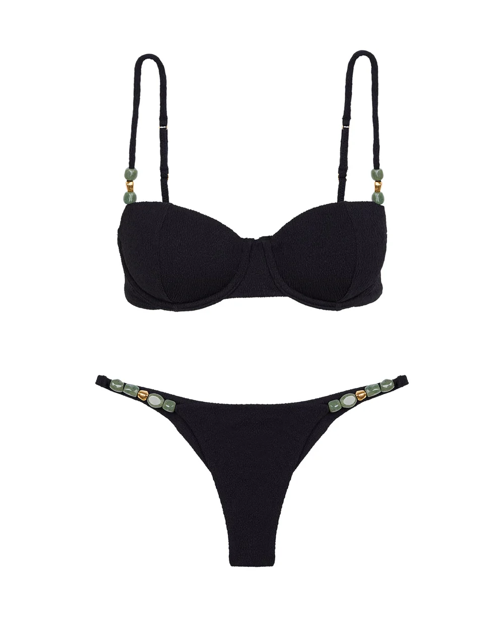 Load image into Gallery viewer, Firenze Kiana Full Bottom Black - Bikini Bottom
