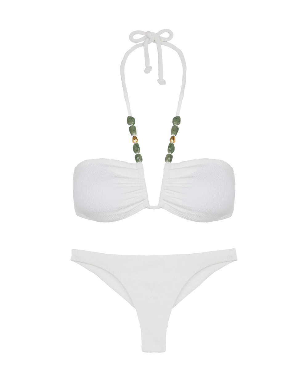 Load image into Gallery viewer, Firenze Kiana Carol Top White - Bikini Top
