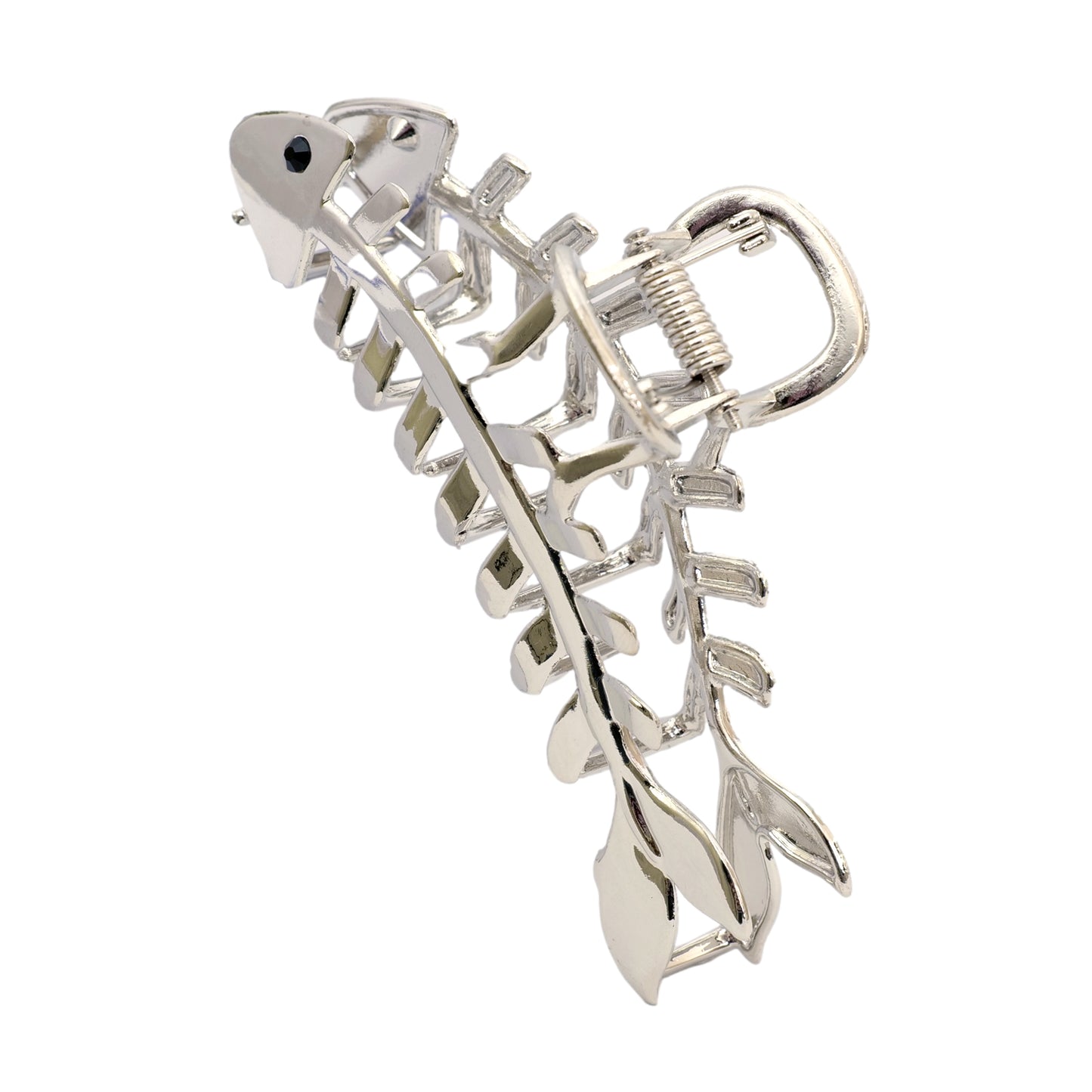 Load image into Gallery viewer, Fish Claw Clip Silver - OS - Hair Accesories
