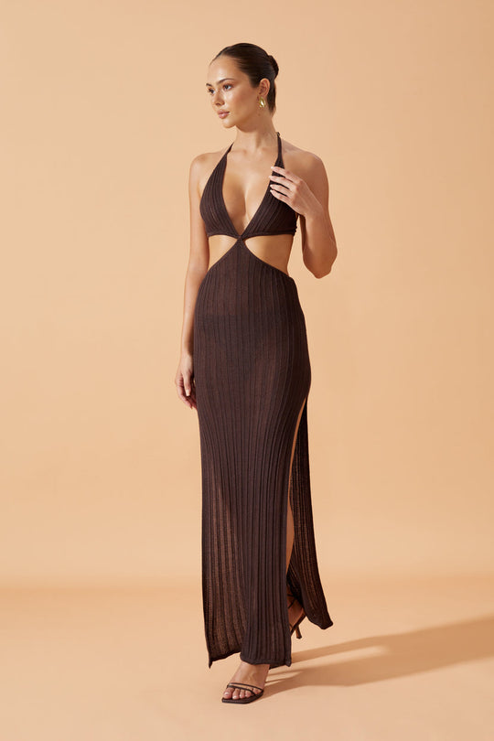 Giina Dress Chocolate - Dress