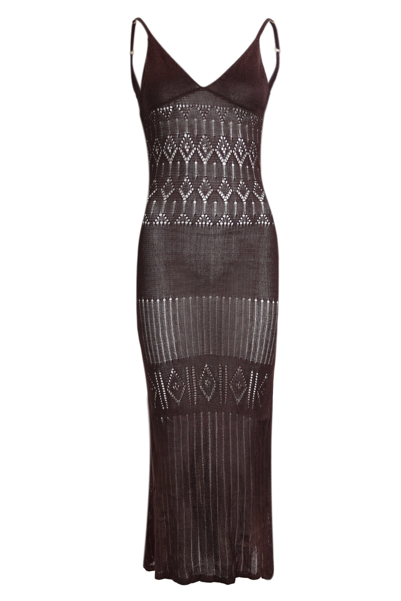 Logan Dress Chocolate Brown