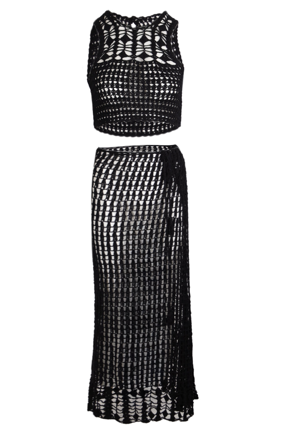Load image into Gallery viewer, Remi Crop Top &amp;amp; Eliana Skirt Black

