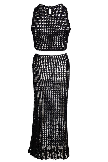 Remi Crop Top & Eliana Skirt Black