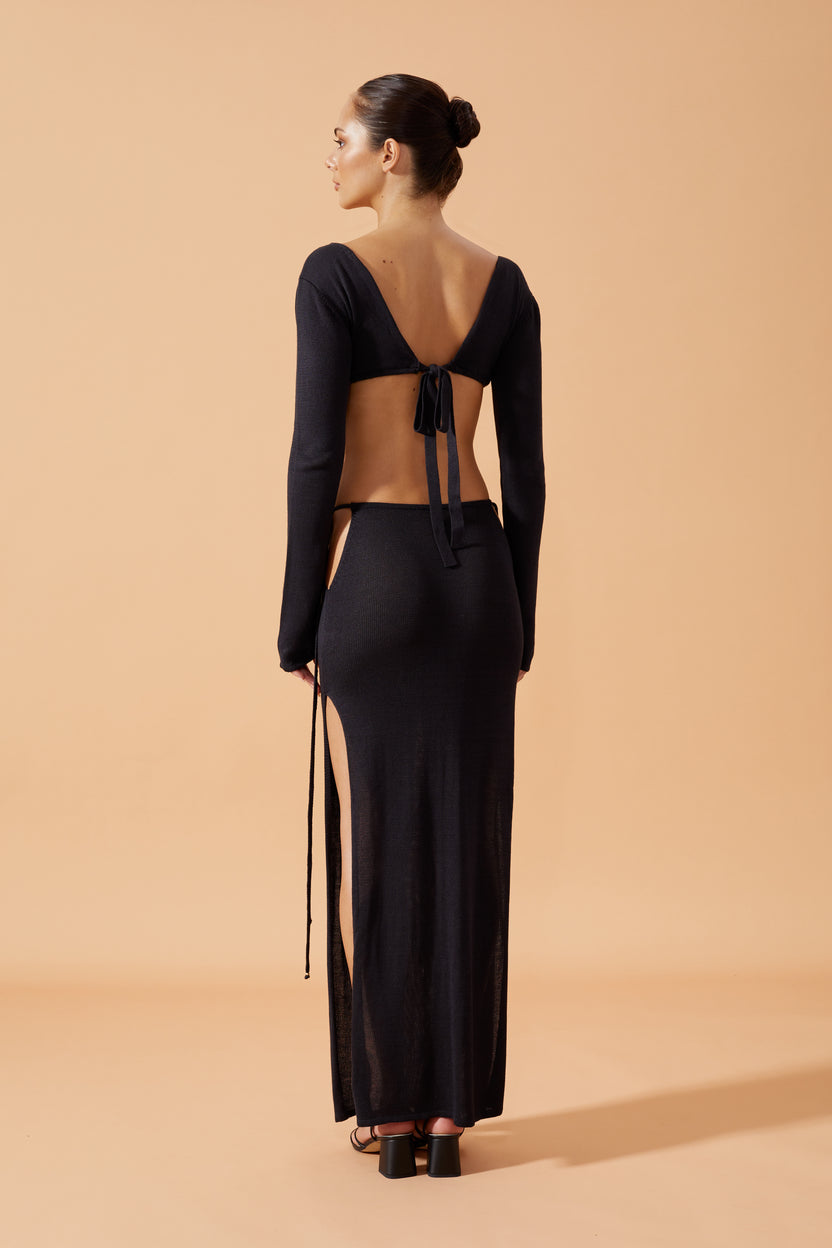 Load image into Gallery viewer, Salma Skirt Black - Skirt
