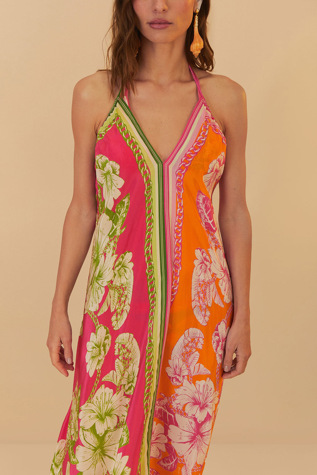 Load image into Gallery viewer, Floral Elegance Mixed Scarves Long Cover Up
