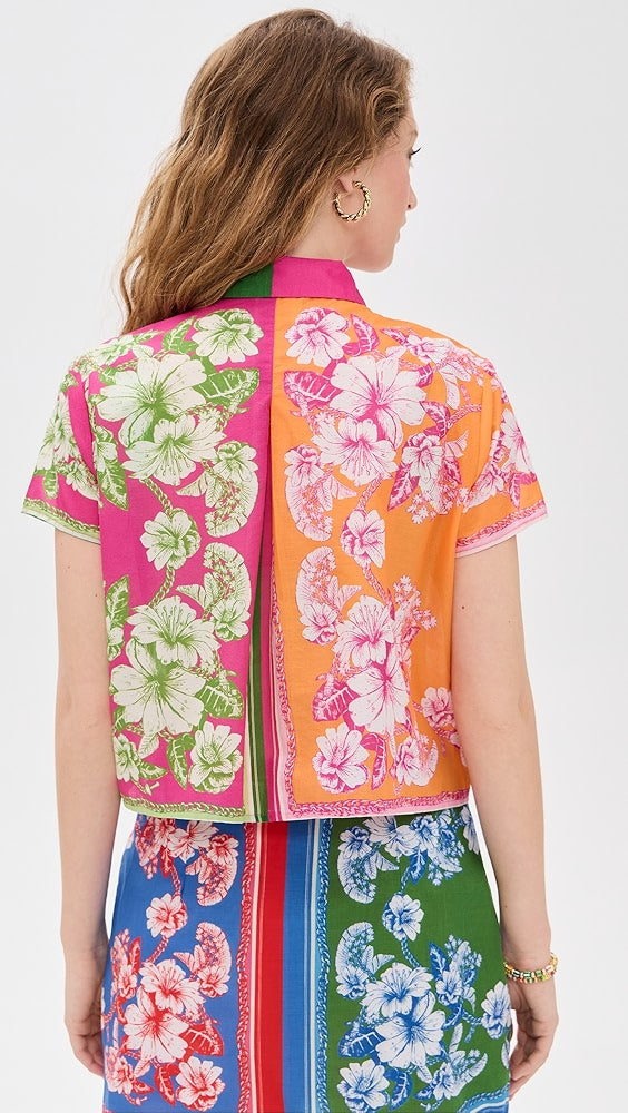 Load image into Gallery viewer, Floral Elegance Mixed Scarves Shirt
