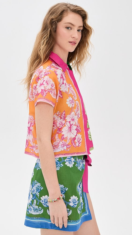 Load image into Gallery viewer, Floral Elegance Mixed Scarves Shirt
