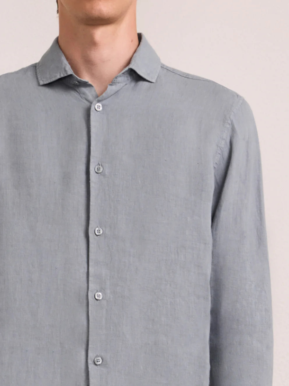 Load image into Gallery viewer, Antonio Linen Long Sleeve Shirt Coastal Blue
