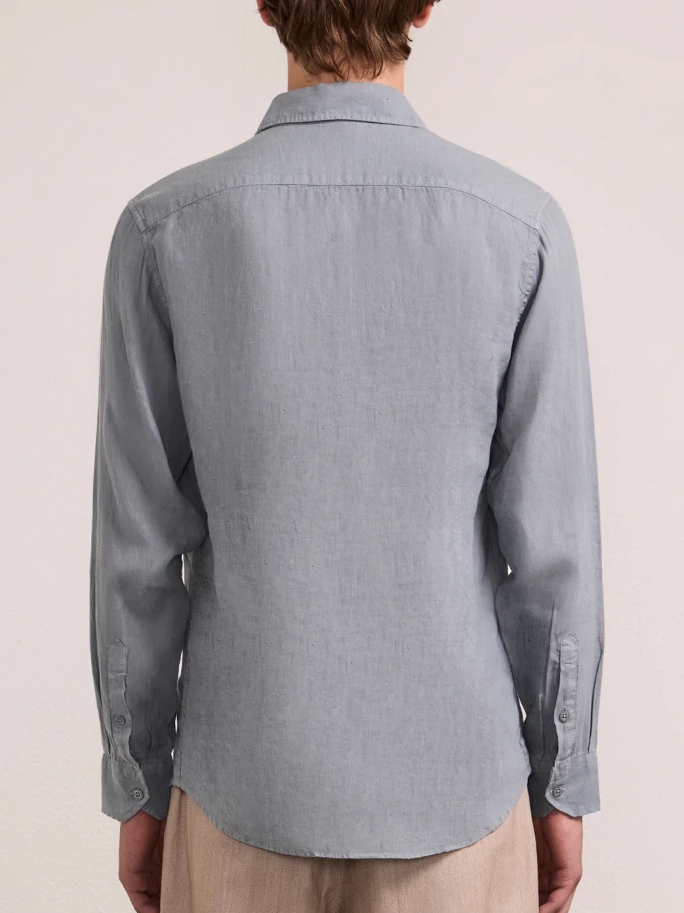 Load image into Gallery viewer, Antonio Linen Long Sleeve Shirt Coastal Blue
