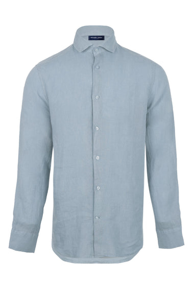 Antonio Linen Long Sleeve Shirt Coastal Blue
