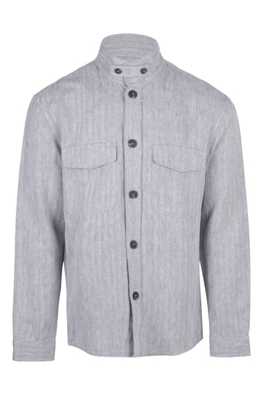 Nuno Casual Linen Blend Shacket Dusk