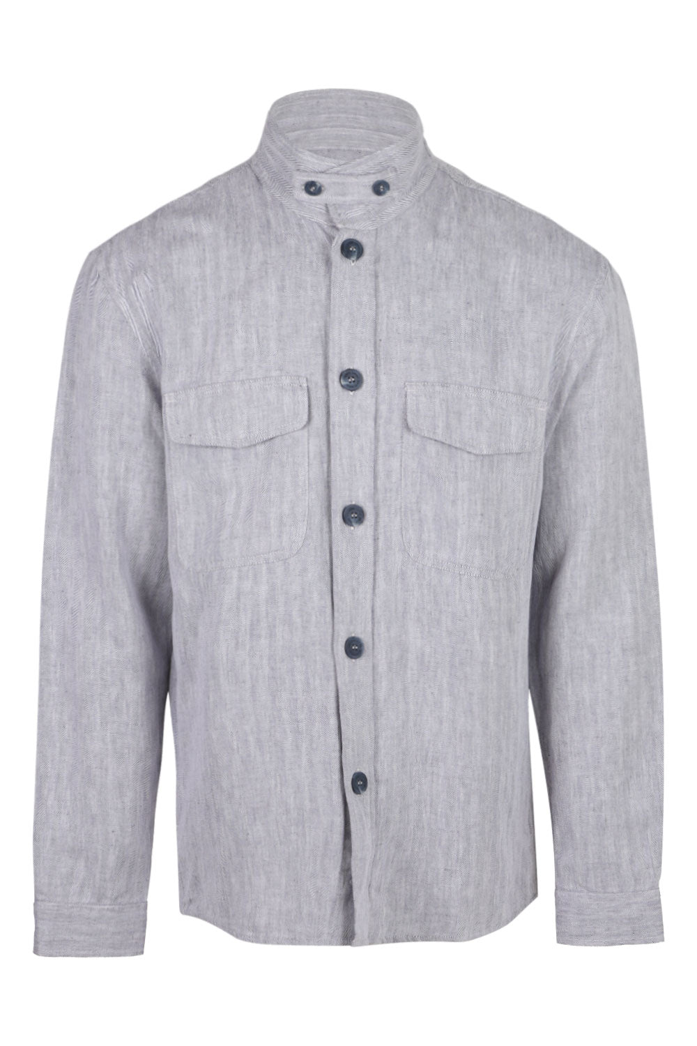 Load image into Gallery viewer, Nuno Casual Linen Blend Shacket Dusk
