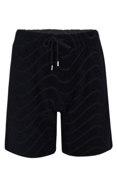 Augusto Cotton Blend Fibra Jacquard Shorts Black