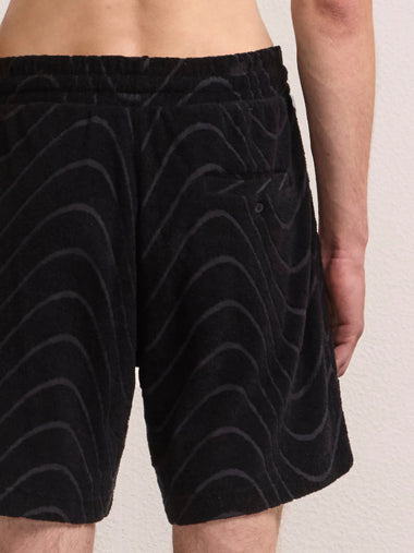 Augusto Cotton Blend Fibra Jacquard Shorts Black