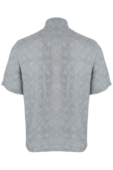 Castro Linen Shirt Angra Madeira Print Coastal Blue