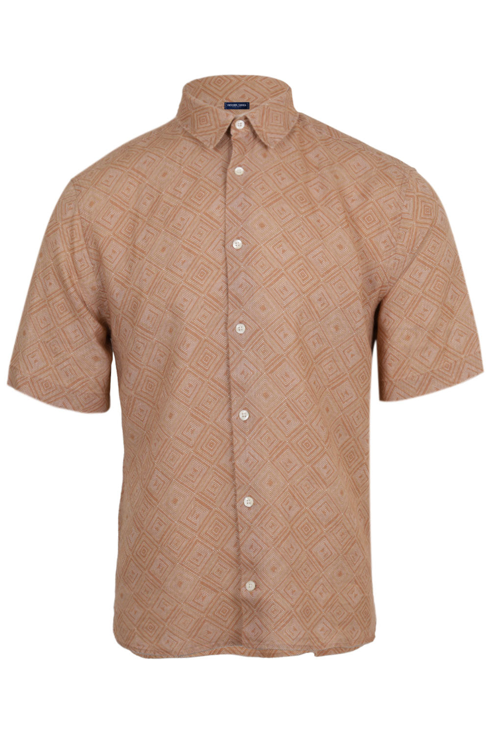 Load image into Gallery viewer, Castro Linen Shirt Angra Madeira Print Copper
