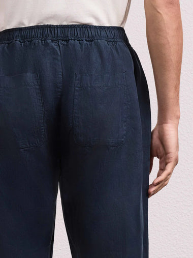 Mendes Linen Blend Trousers Navy