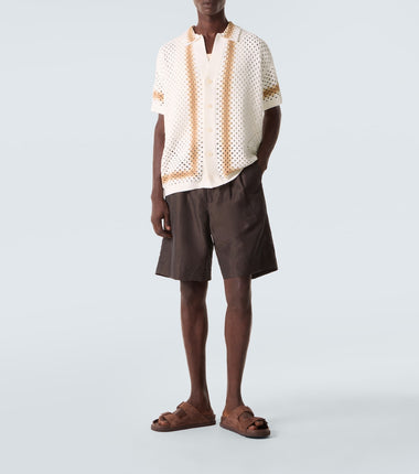 Pinto Cotton Crochet Cardigan Ivory