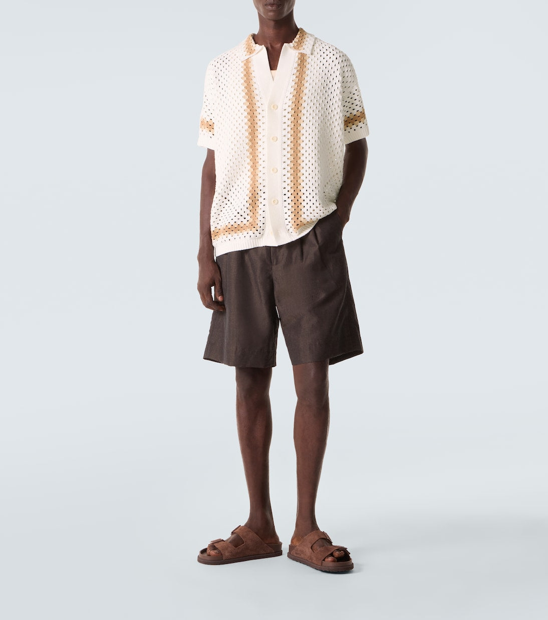 Load image into Gallery viewer, Pinto Cotton Crochet Cardigan Ivory
