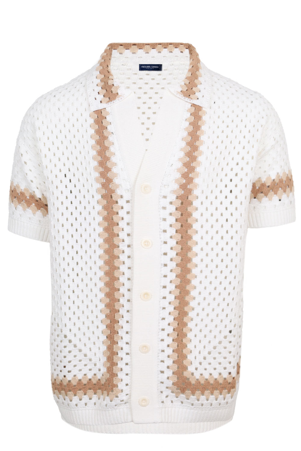 Load image into Gallery viewer, Pinto Cotton Crochet Cardigan Ivory
