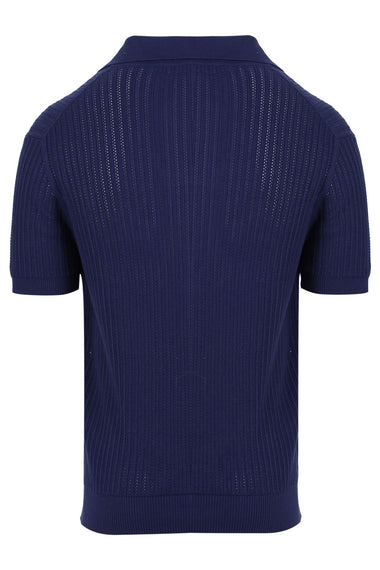 Rino RC Chain Stitch Knitted Polo Dusk