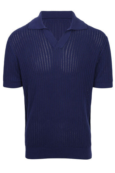 Rino RC Chain Stitch Knitted Polo Dusk