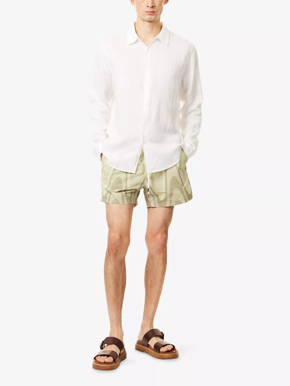 Load image into Gallery viewer, Rio Swim Short Copa Grain Print Willow Green
