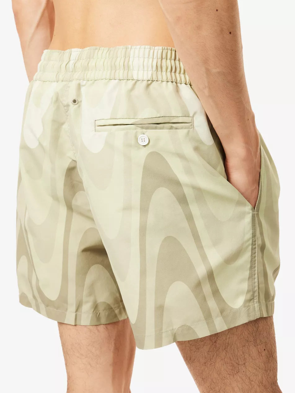 Load image into Gallery viewer, Rio Swim Short Copa Grain Print Willow Green

