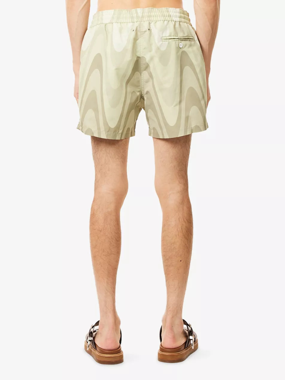 Load image into Gallery viewer, Rio Swim Short Copa Grain Print Willow Green
