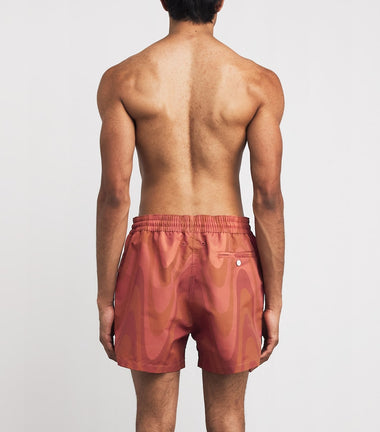 Rio Swim Short Copa Grain Print Copper
