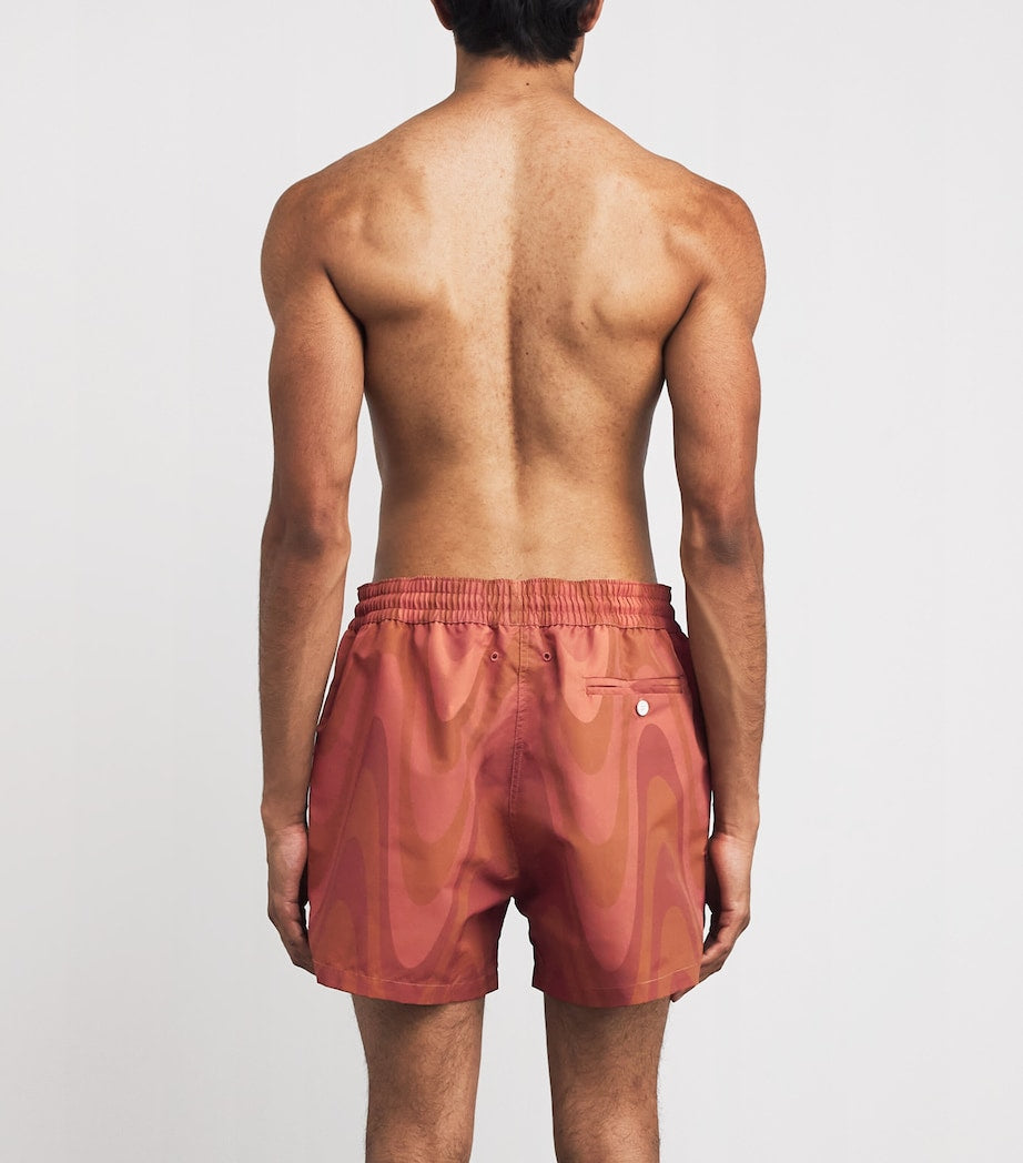 Load image into Gallery viewer, Rio Swim Short Copa Grain Print Copper
