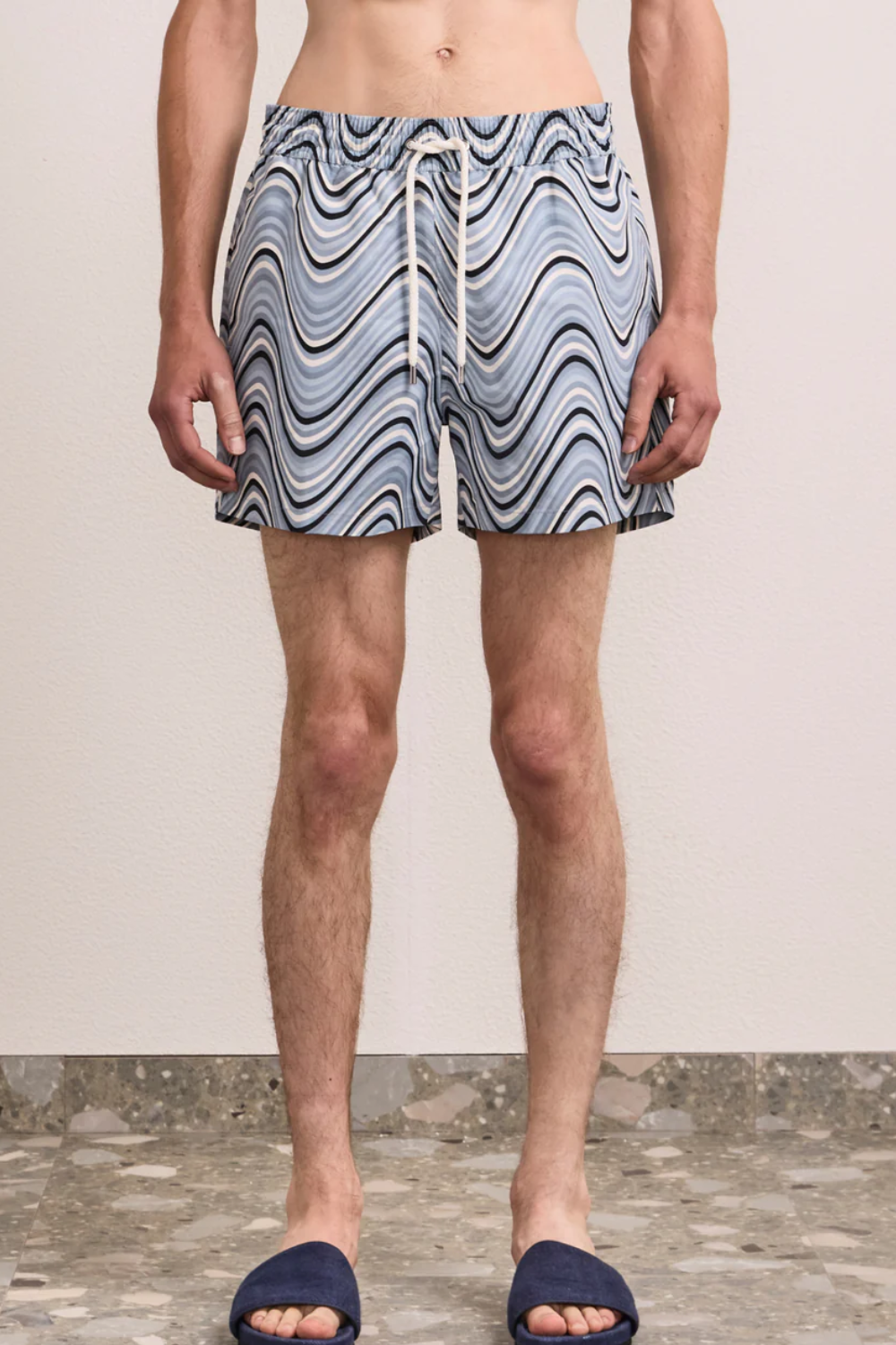 Rio Swim Short Fibra Print Coastal Blue