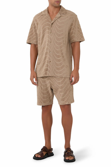 Roberto Fibra Jacquard Terry Shirt Khaki