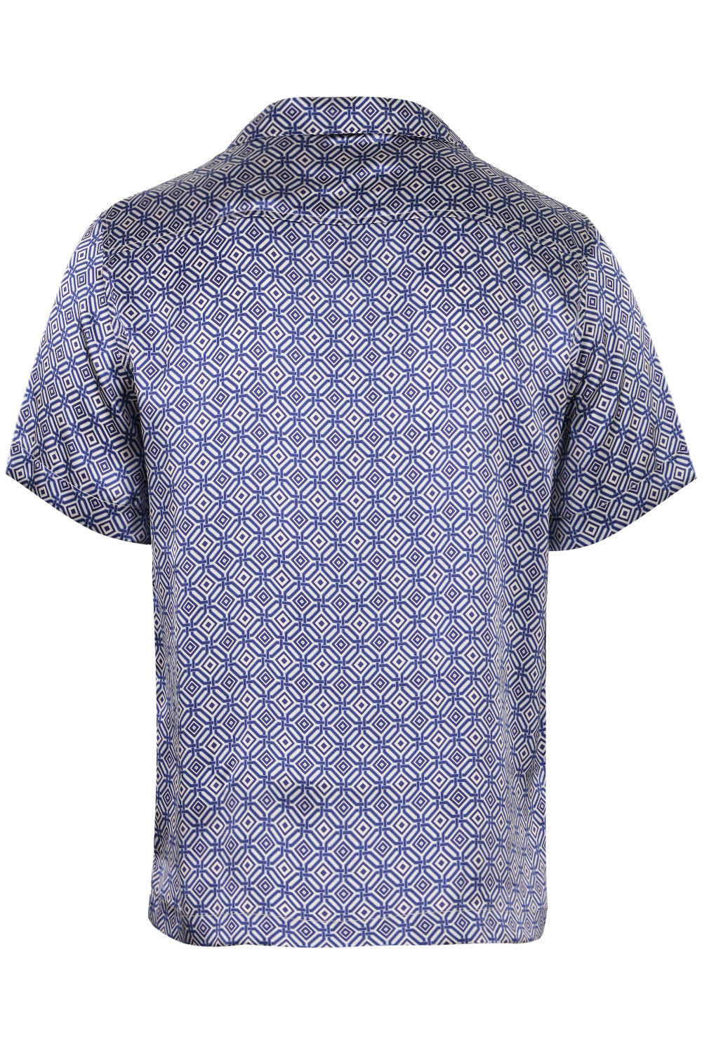 Load image into Gallery viewer, Roberto Silk Short Sleeve Shirt Angra Trelica Print Dusk
