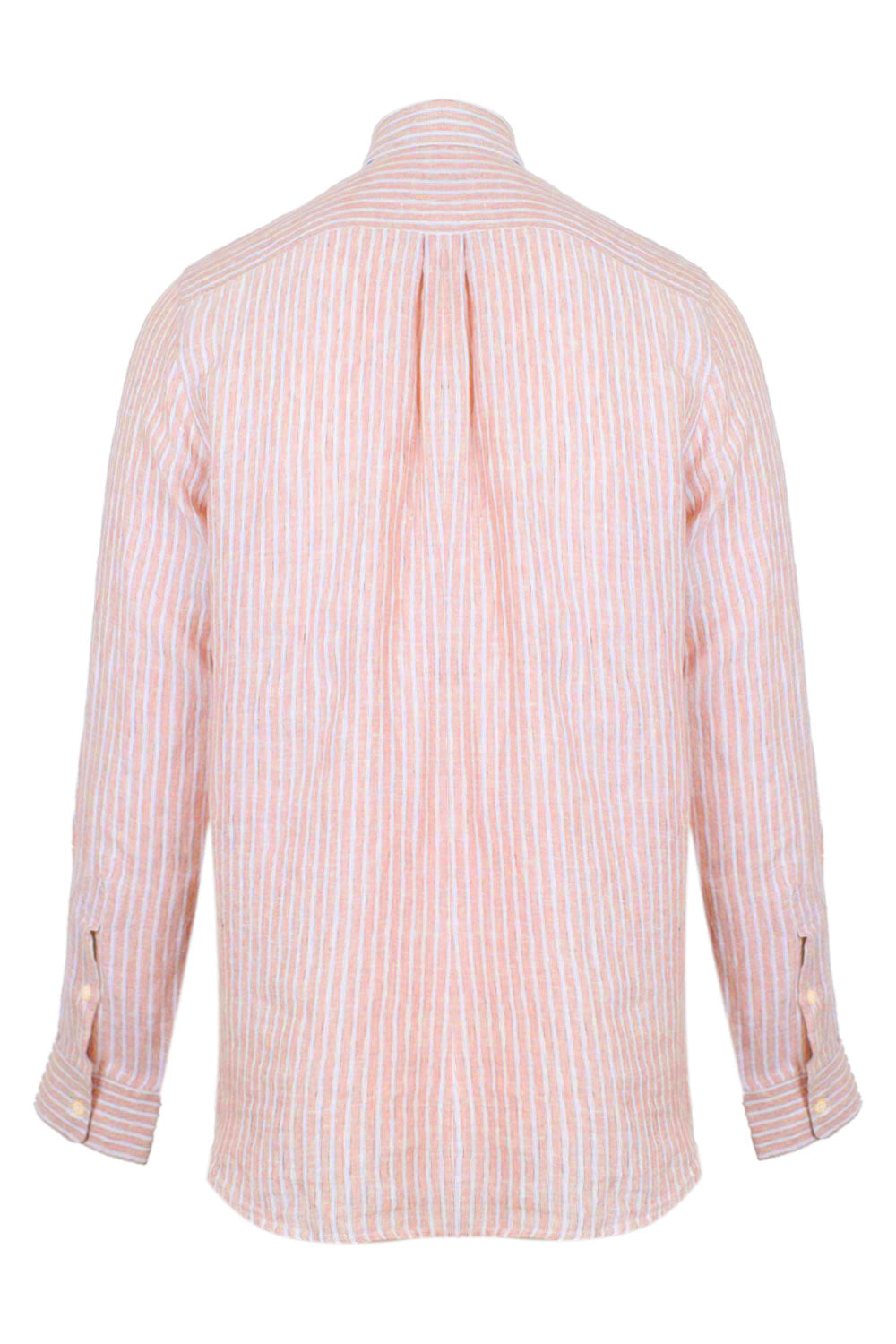 Load image into Gallery viewer, Telles Linen Striped Shirt Long Sleeve Pale Cooper

