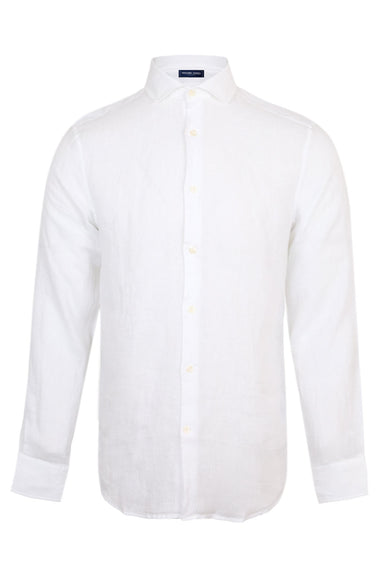 White Linen Long Sleeve Shirt