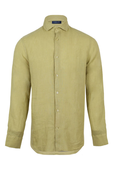 Antonio Linen Long Sleeve Shirt Willow Green