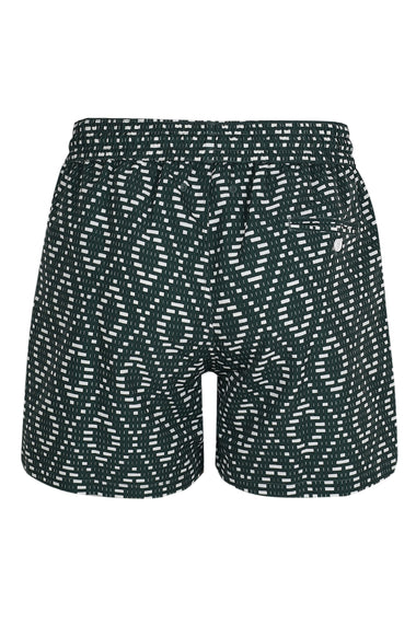 Rio Swim Short Raffia Angra Print Evergreen and Ivory