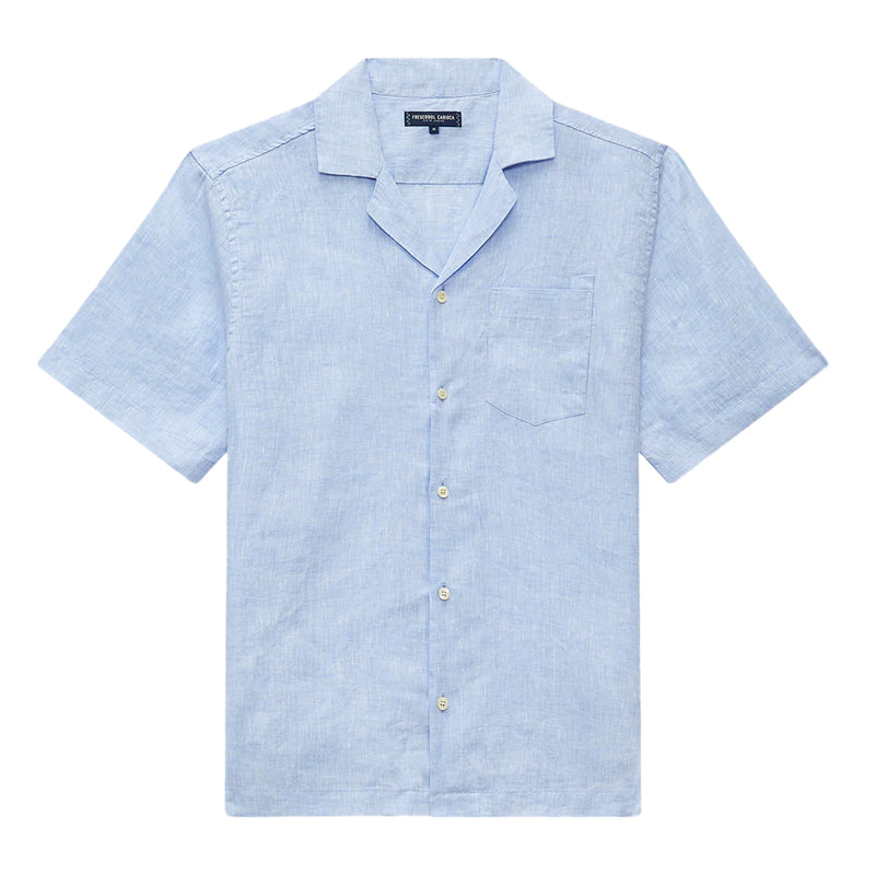Men's Angelo Linen Short Sleeve Shirt - Baby Blue