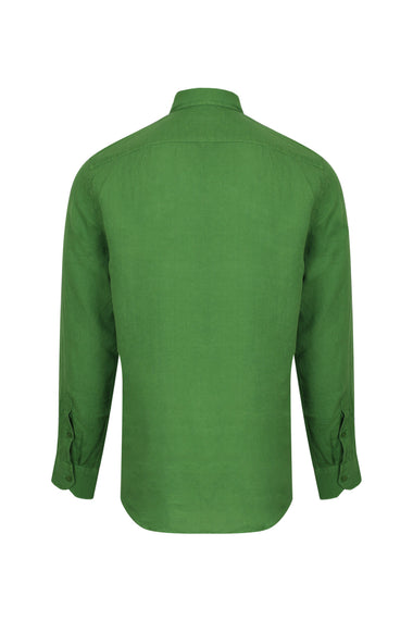 Antonio GD Linen Long Sleeve Shirt Parakeet Green