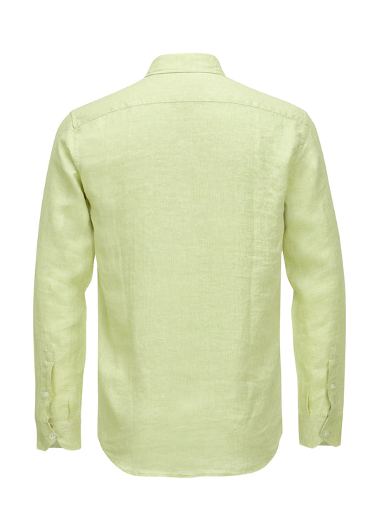 Load image into Gallery viewer, Antonio Linen Long Sleeve Shirt Pistachio
